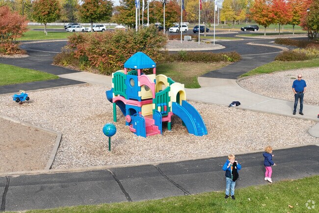Prairie Park lies in the heart of Otsego and features a fun playground, play courts, and splash pad.