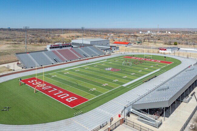 Catch all the Friday night light action at Borger ISD Bulldog Stadium.