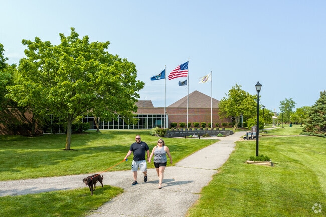 Families can stroll through Riverview’s Young Patriots Park and its scenic paved paths.