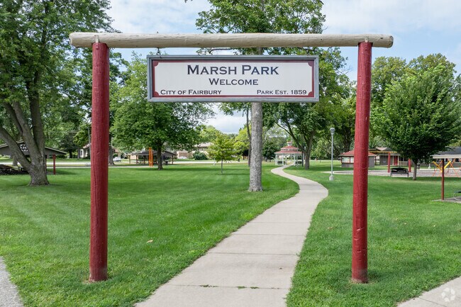 Marsh Park is a favorite amongst locals in Fairbury for its playground, gazebo, and playground.