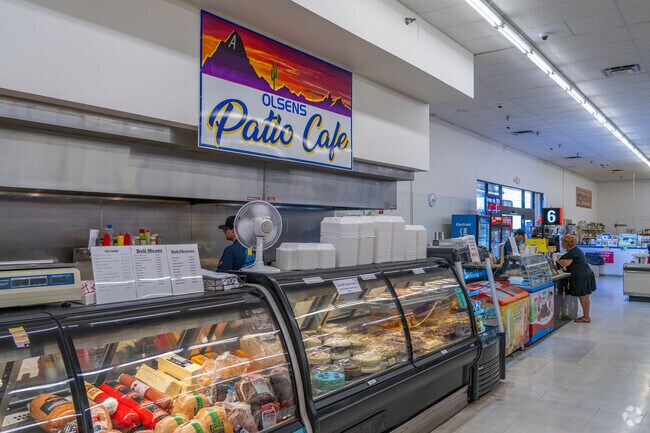 Olsen's grocery in Ajo includes fresh produce, meat counters, and deli selections.