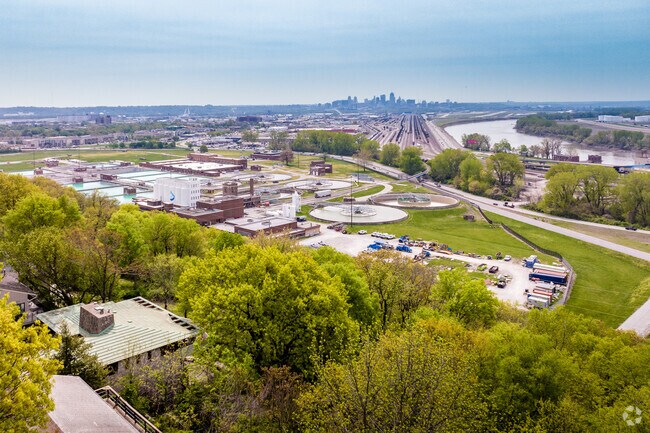 Homes tucked into a hillside in the Northland suburb of Briarcliff.