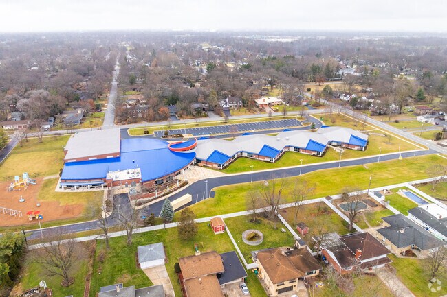 Ernest R Elliot Elementary School is a single story building.