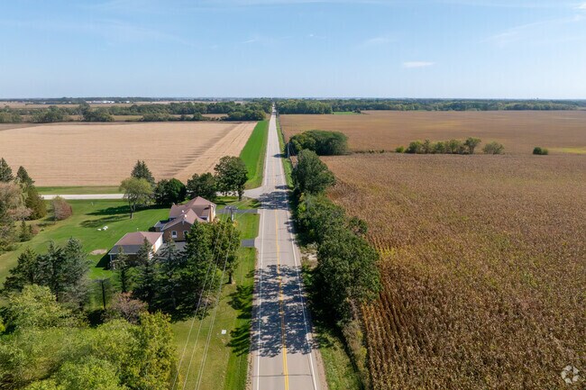 Wide horizons frame a slow-paced, rural lifestyle in Paris, Wisconsin.