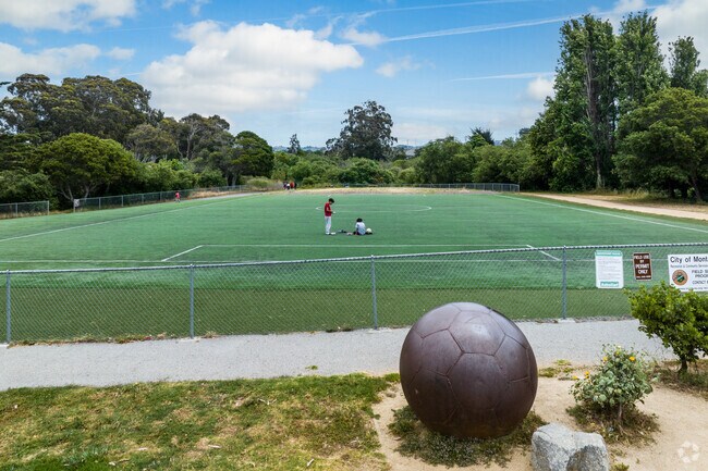Laguna Grande Regional Park soccer field in Seaside, California