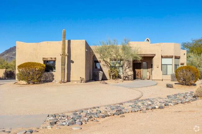 Some areas of the Boulders neighborhood have larger plots of land and feature Pueblo style homes.
