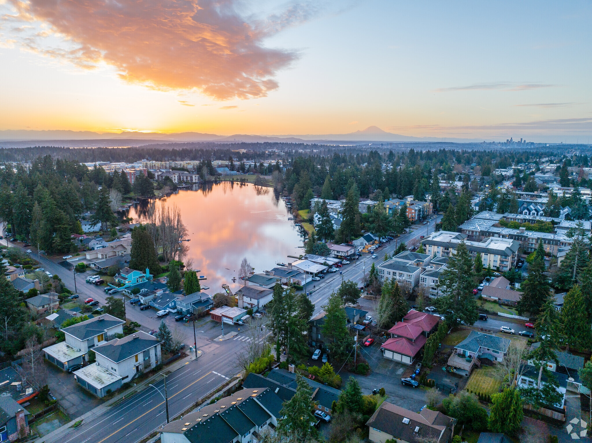 Bitter Lake lies in the heart of the neighborhood in this north Seattle neighborhood.