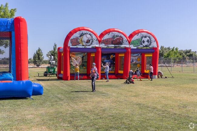 Enjoy the bounce houses at the City of Ceres Hot Air Balloon Festival.