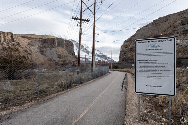 Enjoy nature on the Provo Parkway Trail, located close to Windsor in River Bottoms neighborhood.