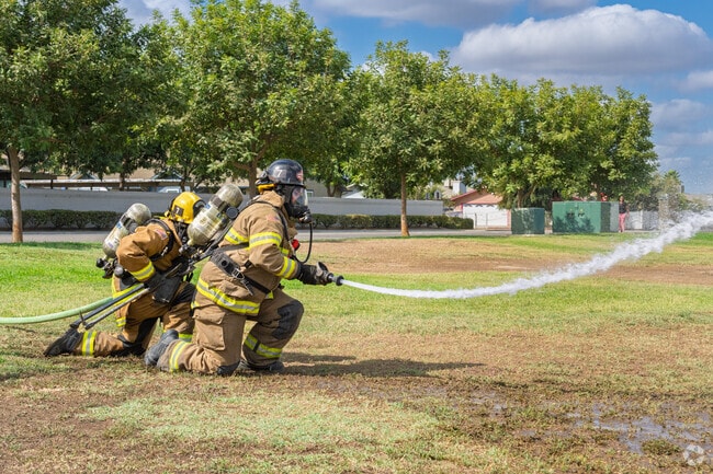 Periodic skills training helps Goshen fire fighters to stay fit and ready for emergencies.