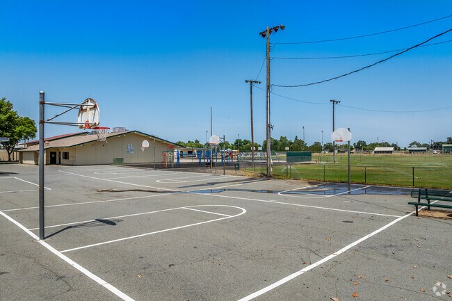 The beautiful campus of Biggs Elementary School includes modern amenities for students.