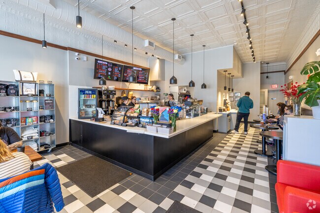 The newly opened INspire Cafe along Wakefield's downtown main street is a popular stop.