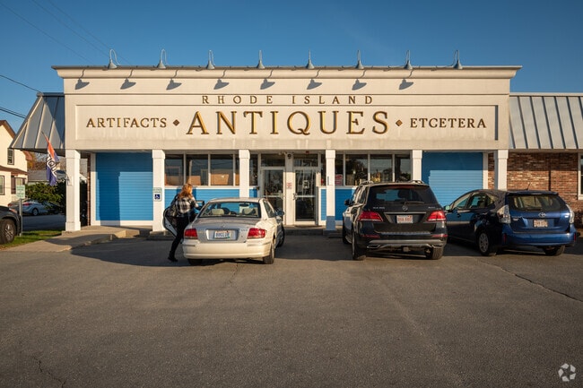 A two story of antiques and collections in RI Antiques Market in Pawtucket.
