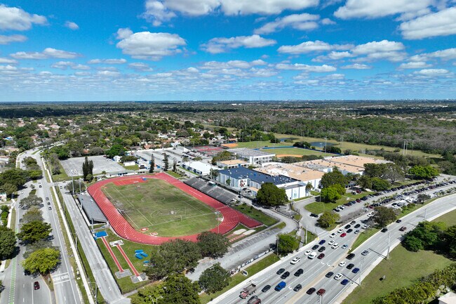 Coral Springs High School football field and track.