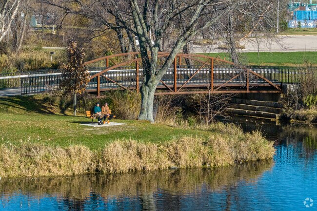 Warner Park offers scenic spots for relaxation near Mendota Hills.