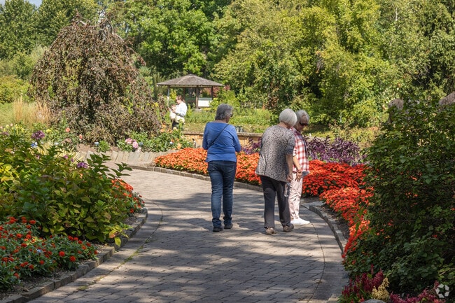 Active East Jackson residents can meander down cobblestone paths at Wellfield Botanic Gardens.