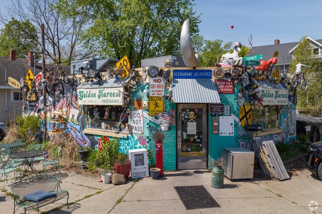 The eclectic Golden Harvest restaurant serves residents on Turner Rd in Creston.