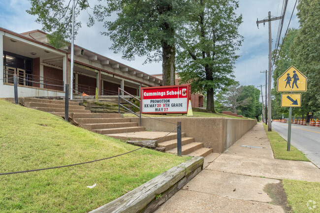 Sidewalks make getting to Cummings K-8 in Memphis a breeze.