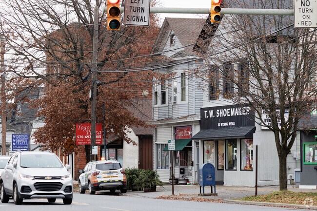 A mix of retail and restaurants can be found in the downtown of West Wyoming, PA.