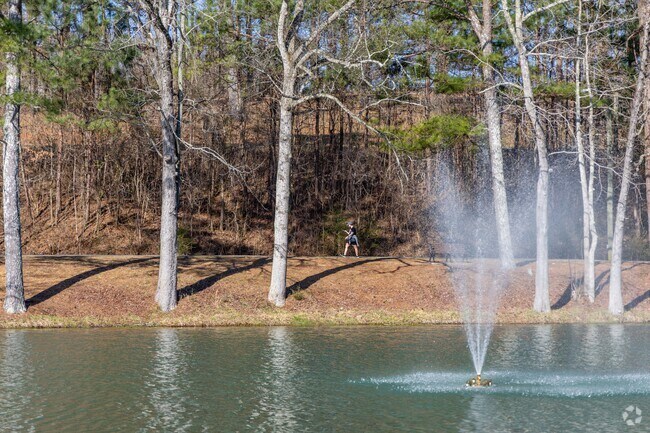 City Lake Park has a walking trail for locals to exercise on in Russellville.