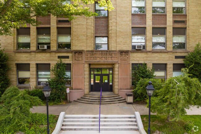 The Earl L Vandermeulen High School is often referred to as the Port Jefferson High School.