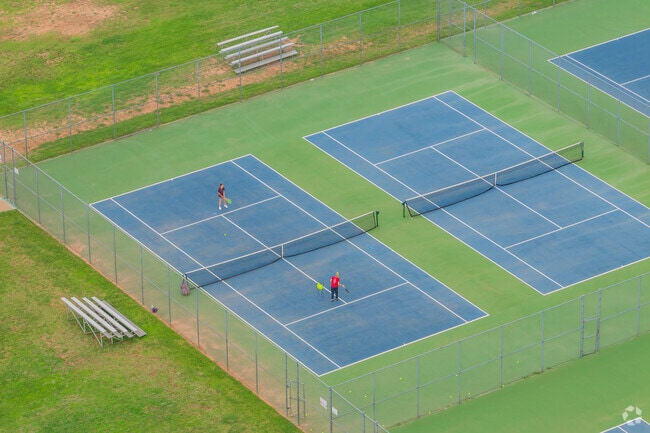 Locals love playing tennis is the tennis courts of Irons Middle School.
