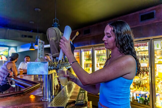Unwind with premium beers at Pappy's Sports Pub in the Cottage Shop District.