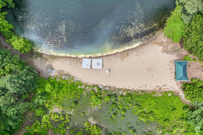 Lake Boone offers hidden beaches accessible to the residents.