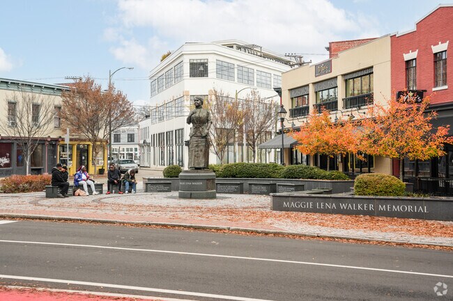 The Maggie Lena Walker Plaza allows Jackson Ward residents to connect to the communities rich history.