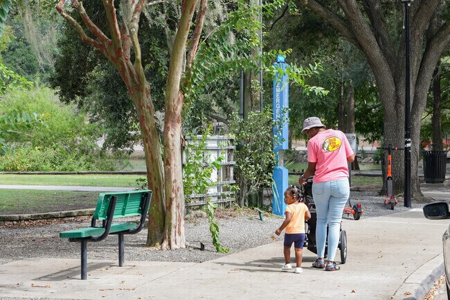 Lake Ella visitors can enjoy many eye-catching views while taking a stroll on the paved paths.