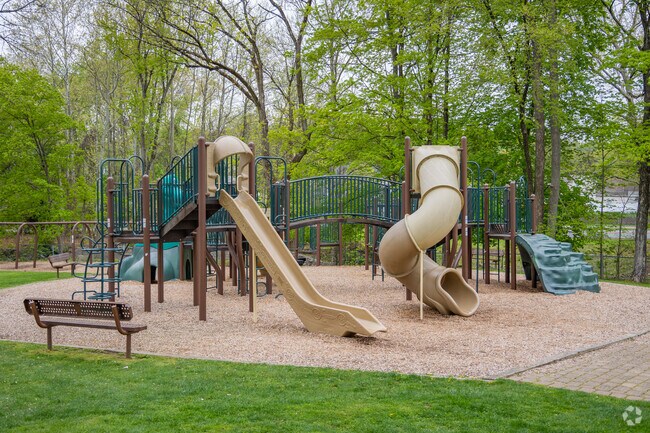 A playground sits in the corner of Cedar Grove Community Park, along Peckman River.