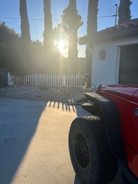 Parking in front of apartment