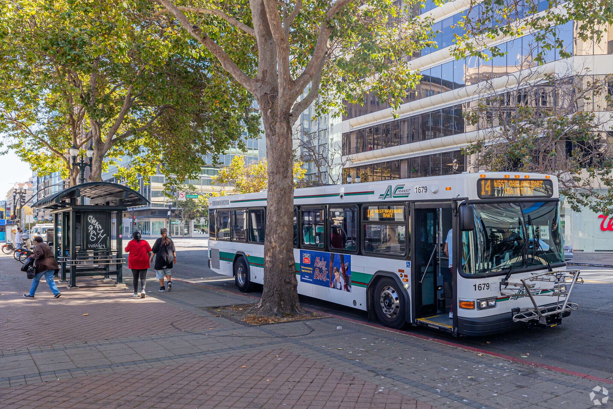 Buses and other public transit take locals across Oakland from San Pablo Gateway.