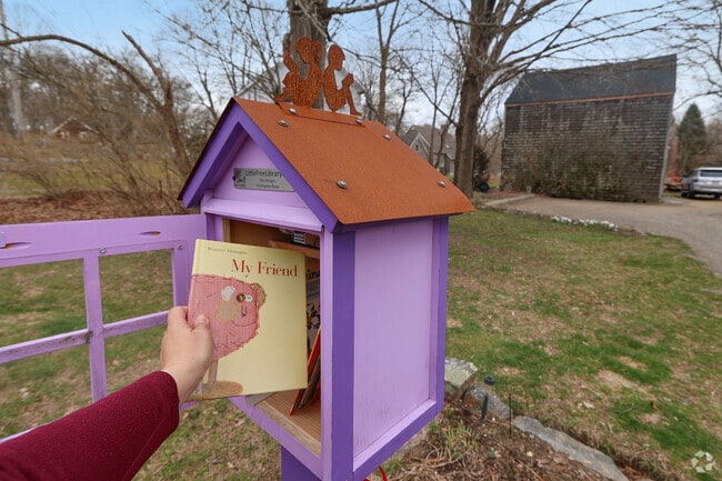 Visit the colorful little library in Essex.