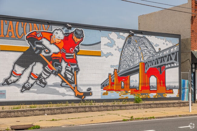 Tacony shows its sports pride with murals.