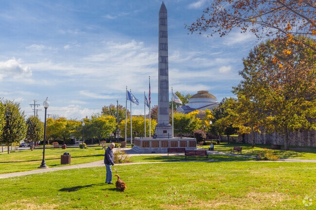 Veterans Park is a frequented green space by Ebensburg locals.