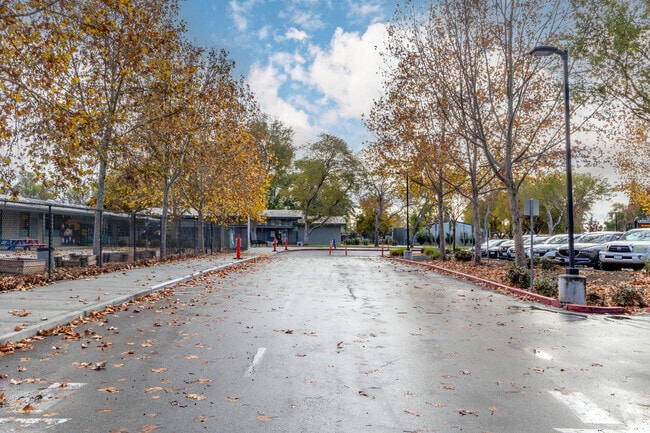 A view of the A. J. Dorsa Elementary School entrance from the street.