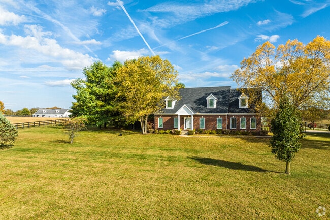 Many homes in Yarnallton have large trees on their property.