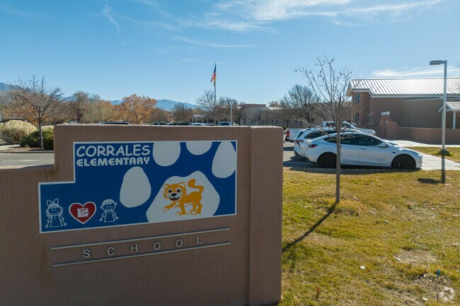 Corrales Elementary School sign.