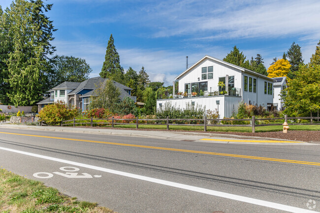 Homes can be found on large lots with plentiful trees and vegetation in Yeomalt Point.
