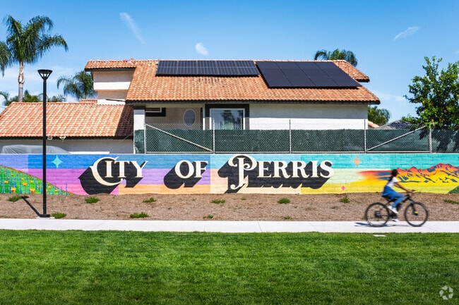 Enjoy a ride along the scenic paths at Copper Creek Park in Central Perris.