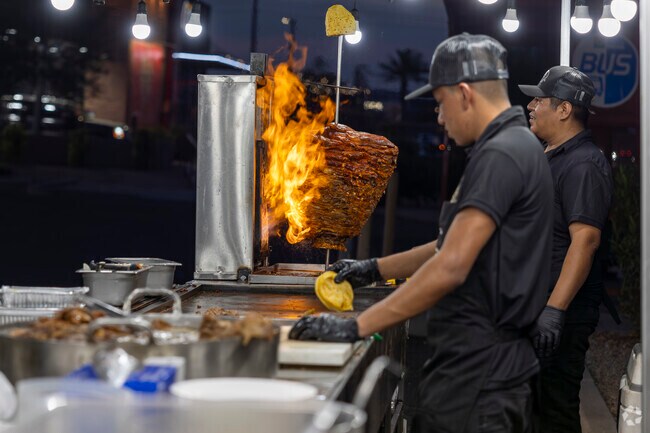 Pop-up taco shops are a common sight in the evenings in West Central Mesa.