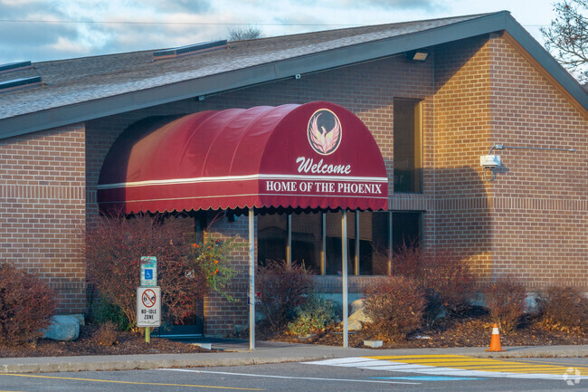 Spokane Valley High School has a modest brick building for its students.
