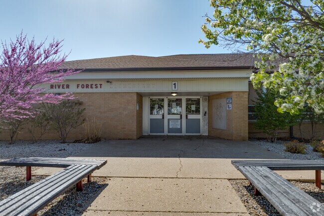 River Forest Elementary School entrance.