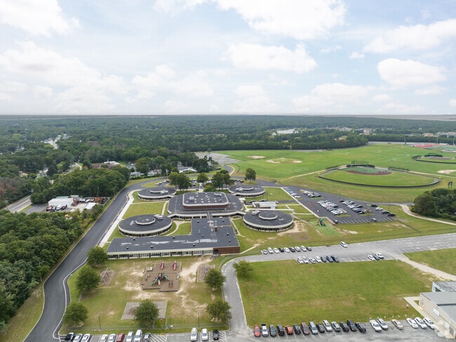 Tangier Smith Elementary School
 is located off of Blanco Drive in Mastic Beach.