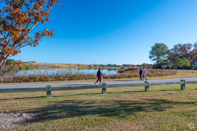 The paths around Mount Trashmore Park are a local favorite for a morning stroll in Larkspur.