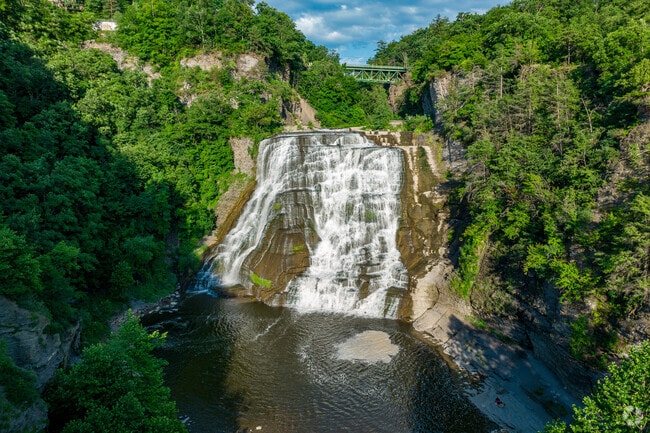 Ithaca Falls, a scenic wonder, gets its name from the city it's located in.