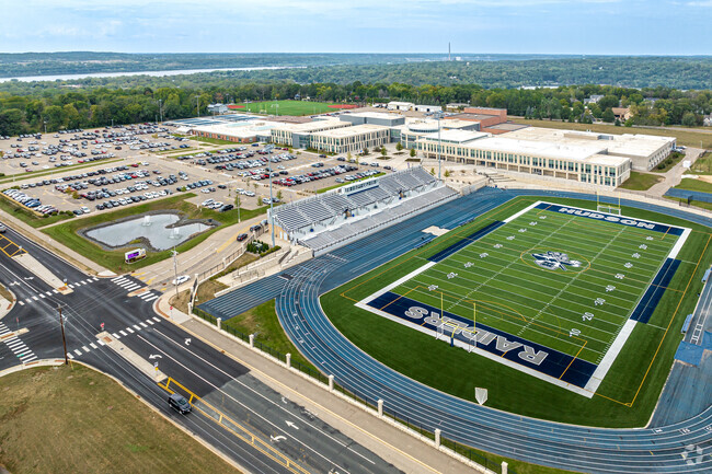 Hudson High School serves over 1,700 students in grades 9-12.