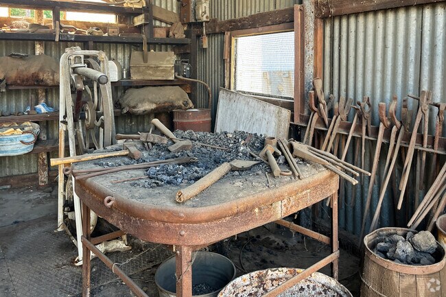 Working blacksmiths shop at the Hathaway Ranch Museum in Santa Fe Springs.