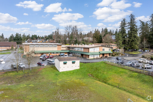 St. Brendan Parish School aerial view.